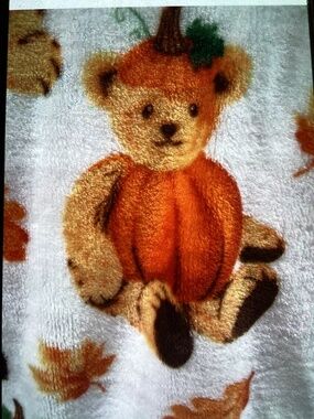 New Utumn Oversized Throw- teddy bear in pumpkin outfits